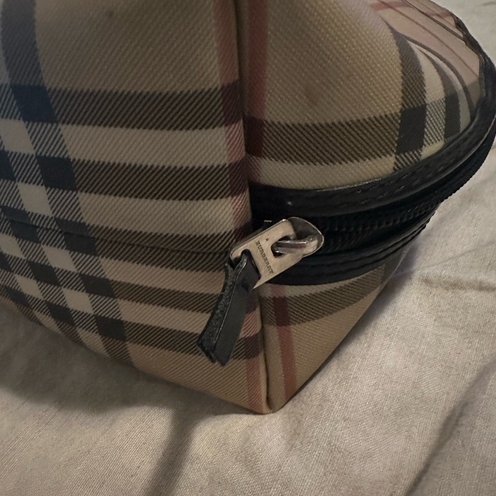 Burberry Plaid Backpack with Black Accents - Picture 3 of 6